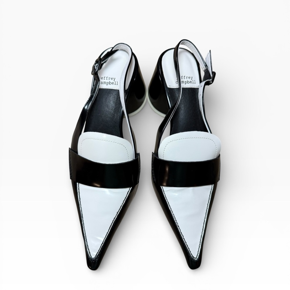 Jeffrey Campbell Black & White Pointed Toe Heels - Women’s Shoes US Size 7.5 EUC - Picture 3 of 14